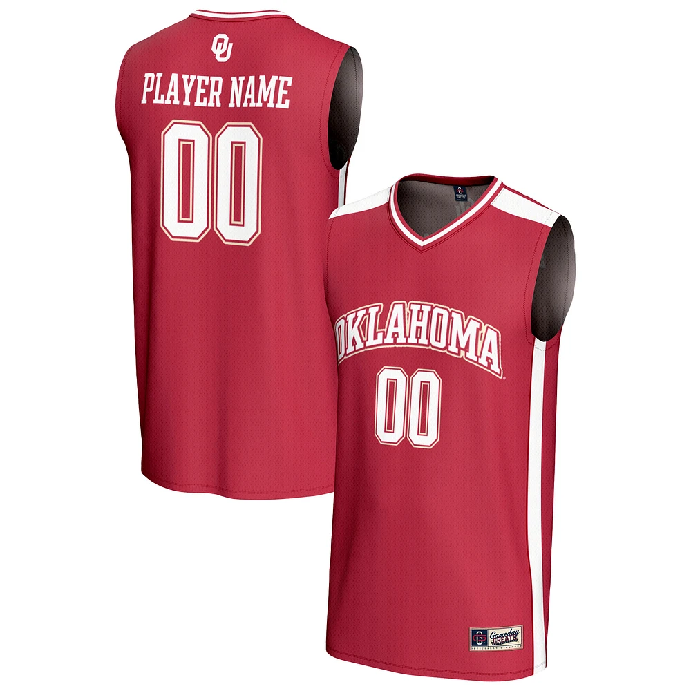 Youth GameDay Greats Crimson Oklahoma Sooners NIL Pick-A-Player Lightweight Women's Basketball Fashion Jersey