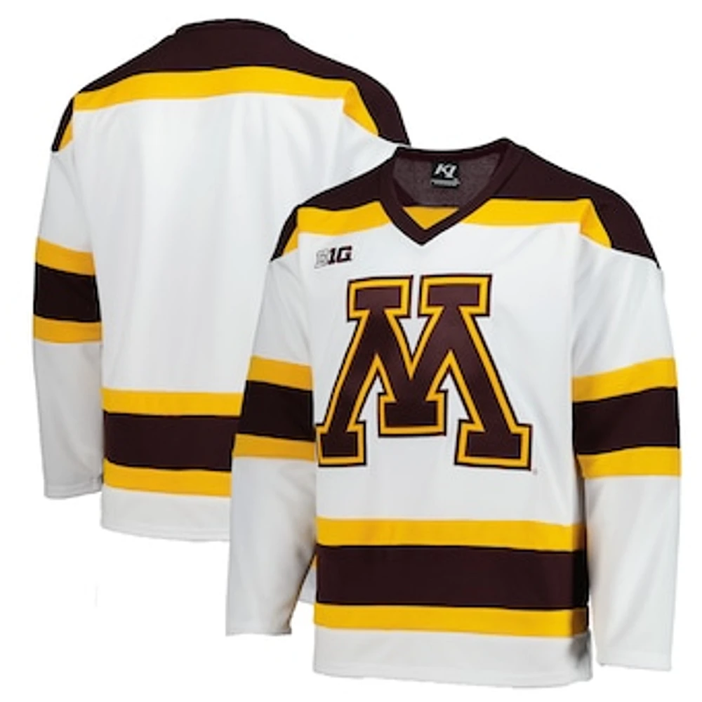 Men's  White Minnesota Golden Gophers Replica Hockey Jersey