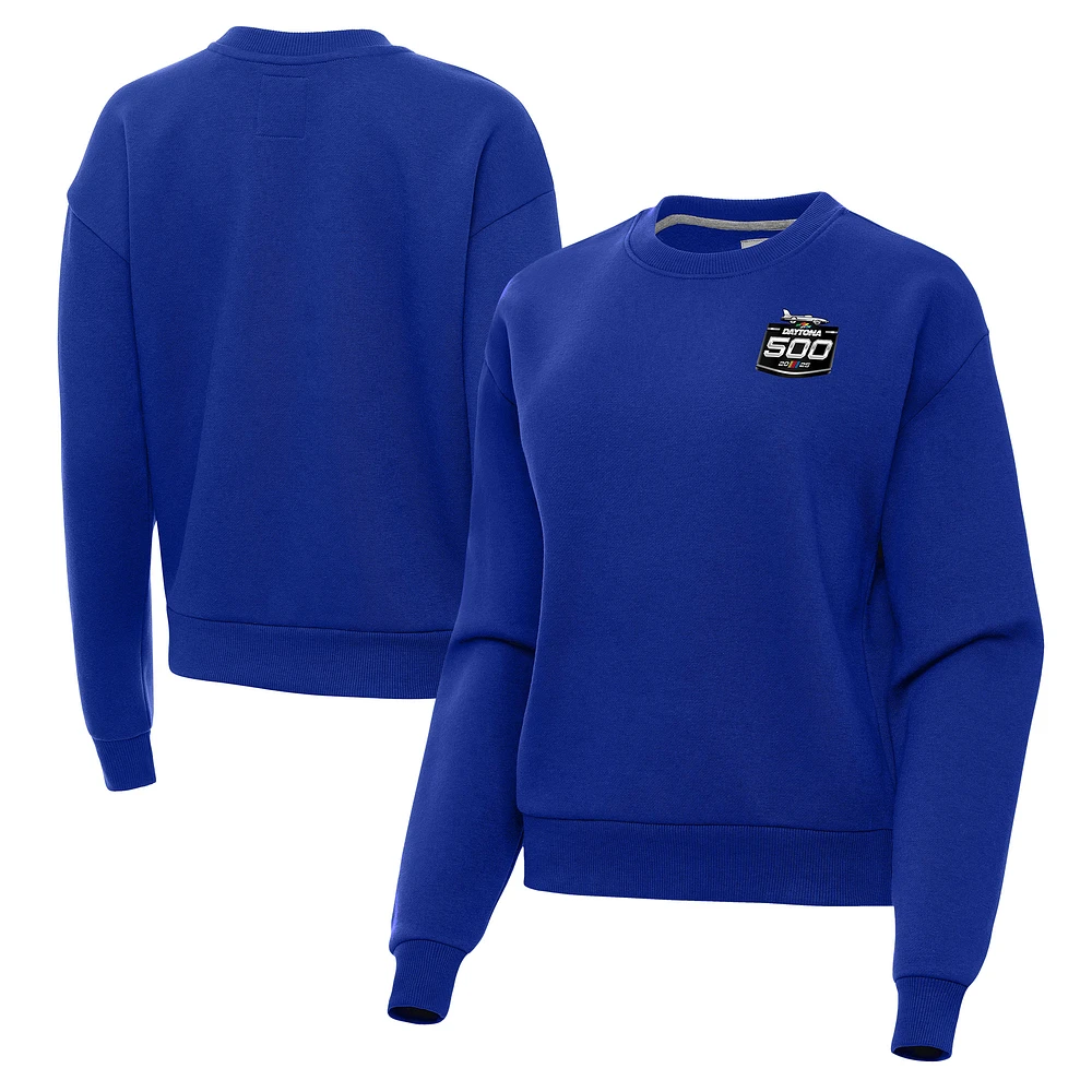 Women's Antigua Royal 2025 Daytona 500 Victory Pullover Sweatshirt
