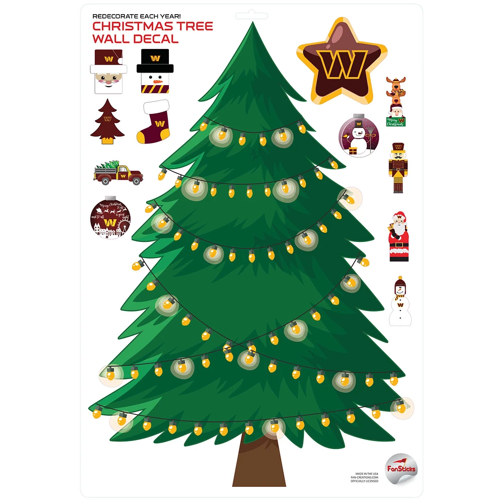 Washington Commanders Holiday Wall Decal