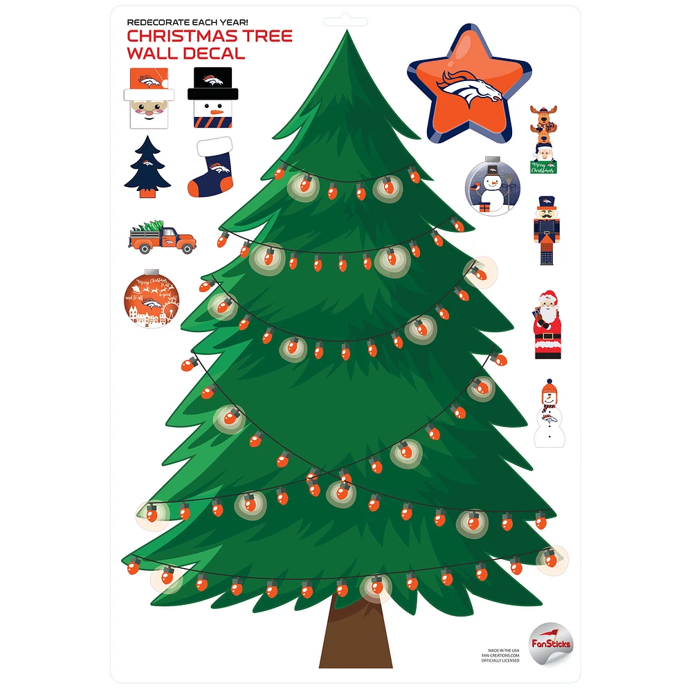 Denver Broncos Holiday Wall Decal