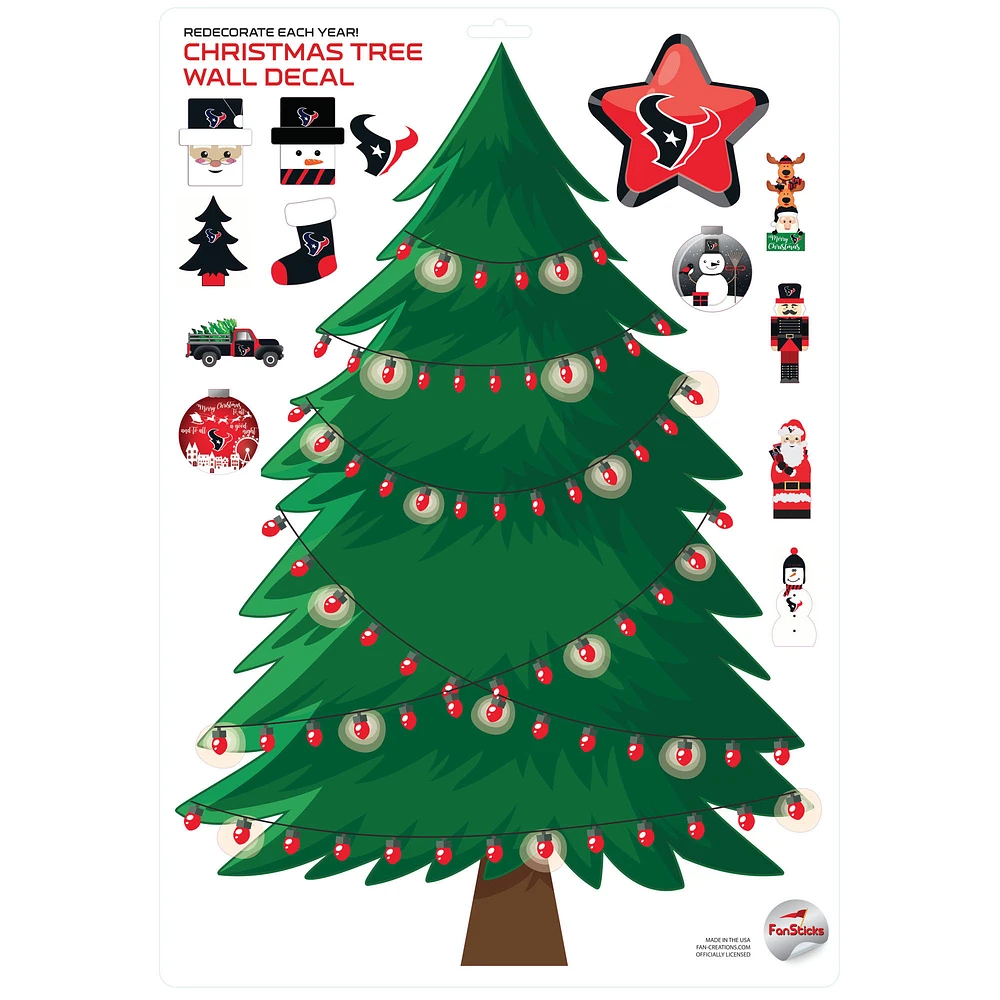 Houston Texans Holiday Wall Decal