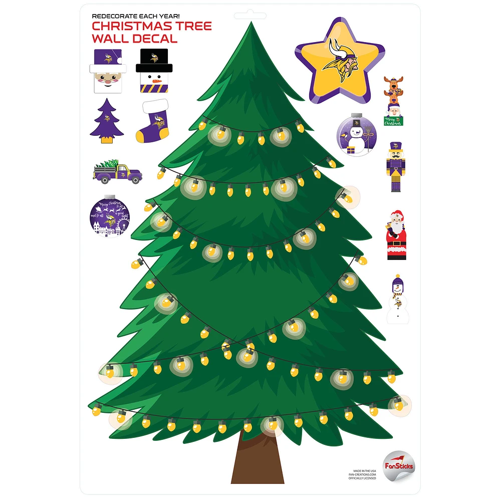 Minnesota Vikings Holiday Wall Decal