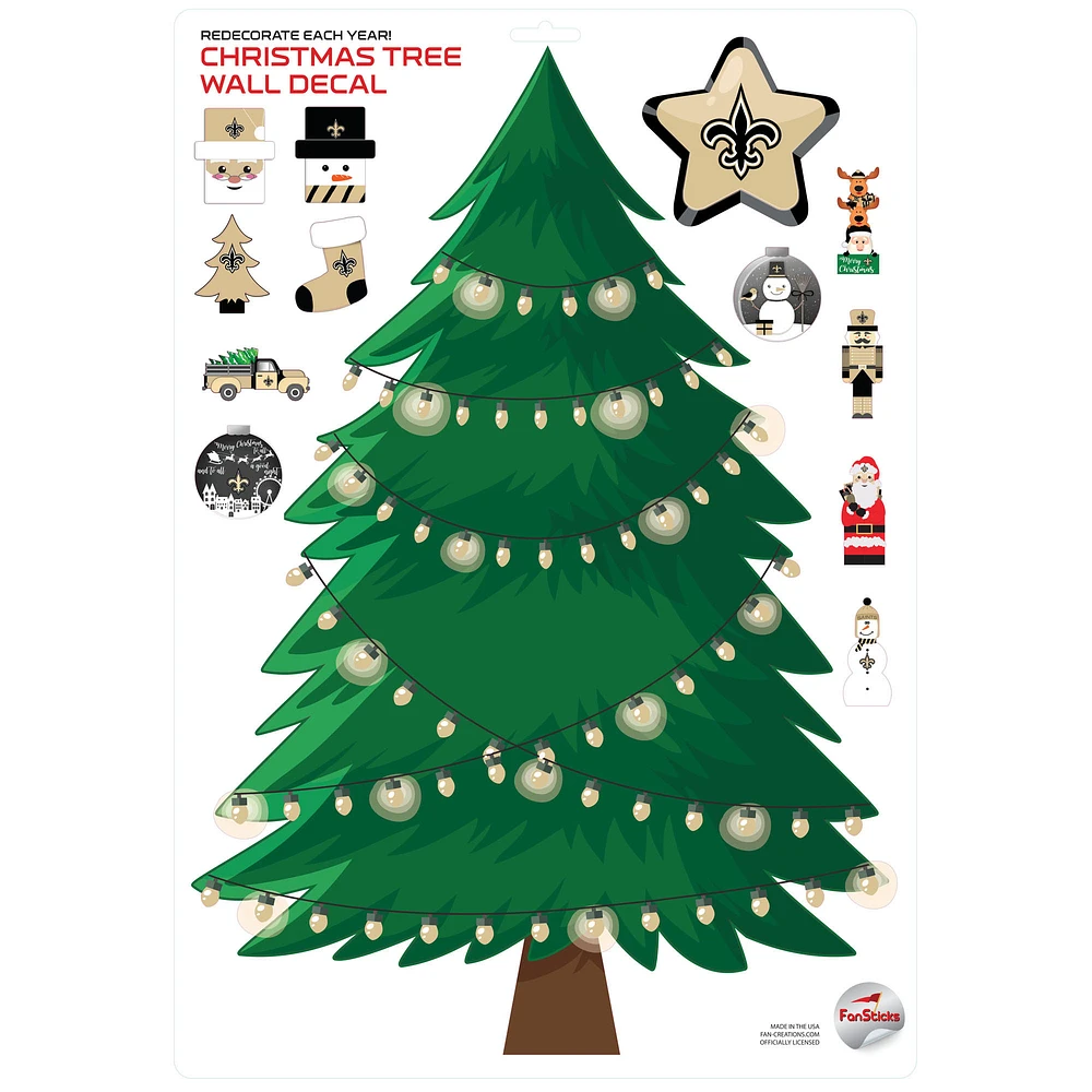 New Orleans Saints Holiday Wall Decal