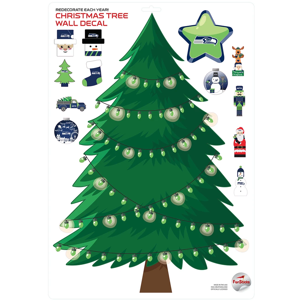 Seattle Seahawks Holiday Wall Decal