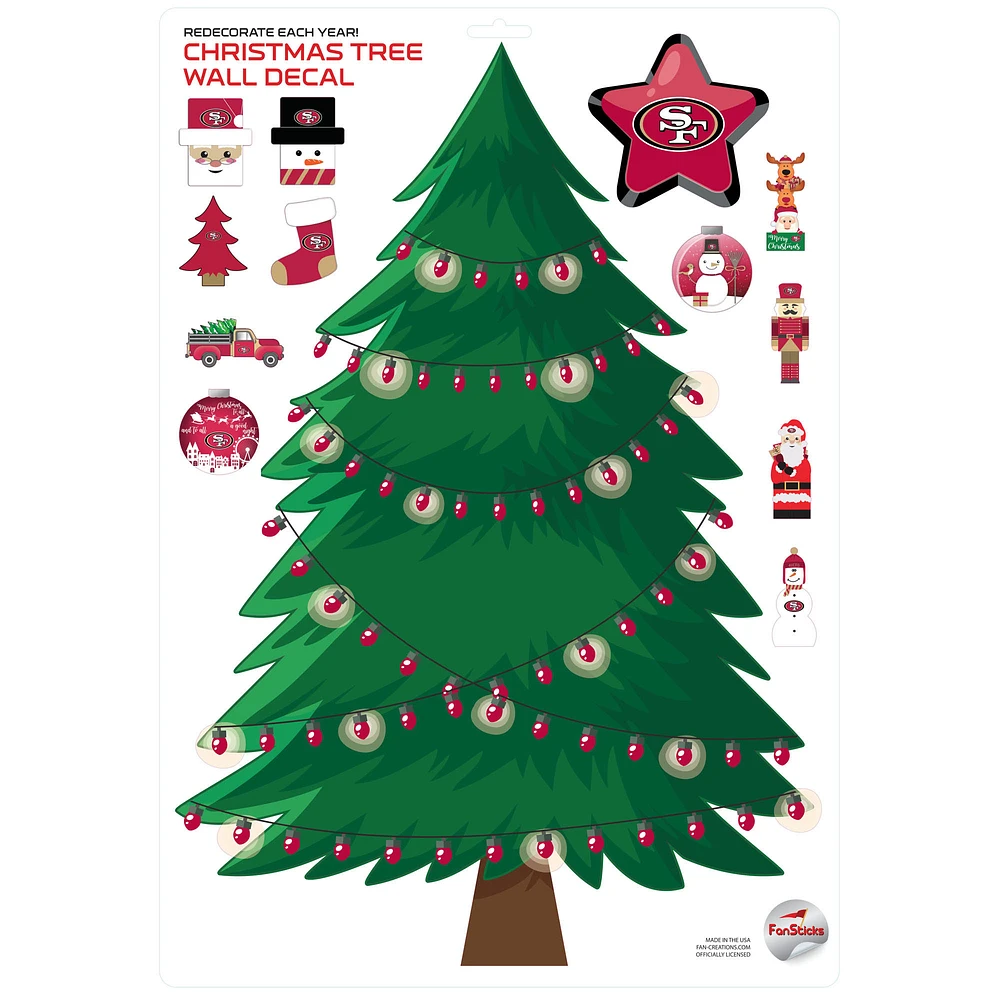 San Francisco 49ers Holiday Wall Decal