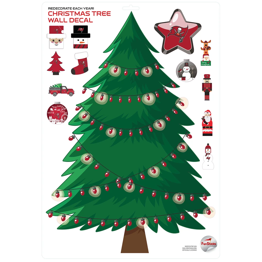 Tampa Bay Buccaneers Holiday Wall Decal