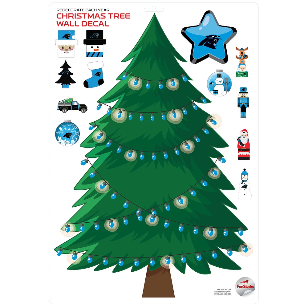 Carolina Panthers Holiday Wall Decal