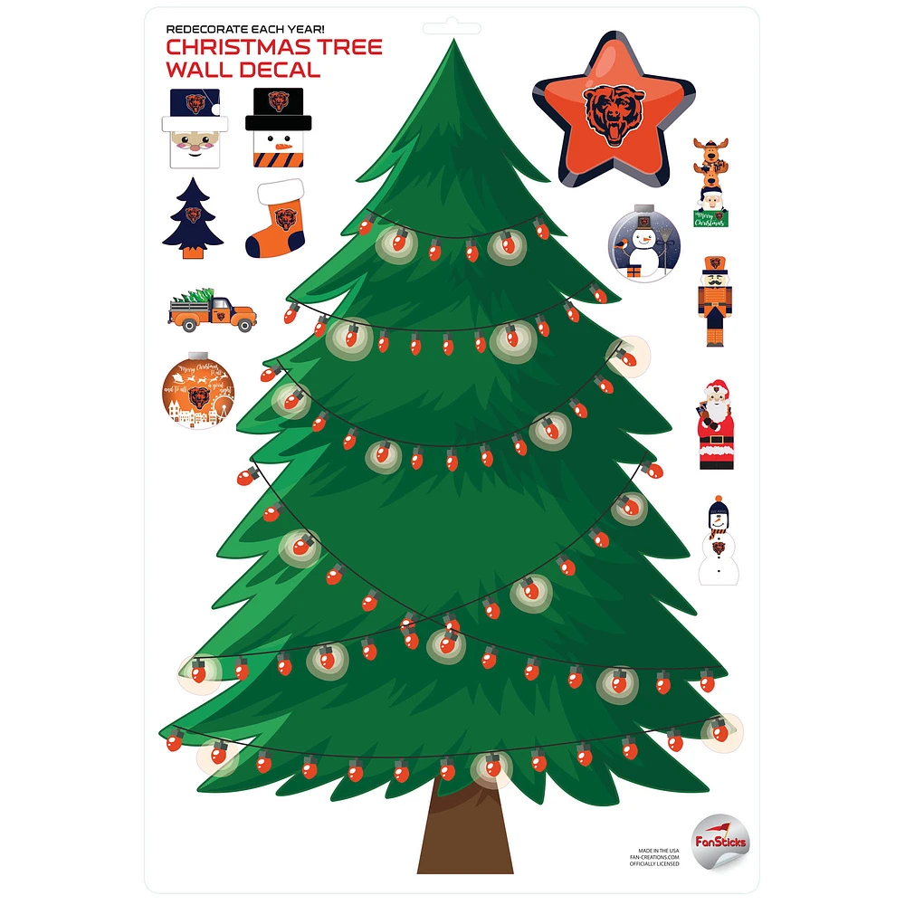 Chicago Bears Holiday Wall Decal
