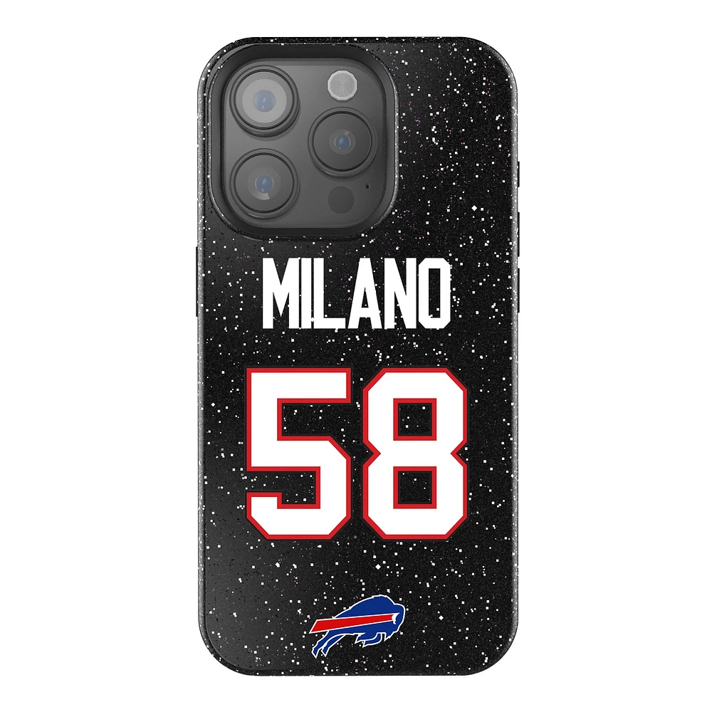 Keyscaper Matt Milano Black Buffalo Bills Bling iPhone Case