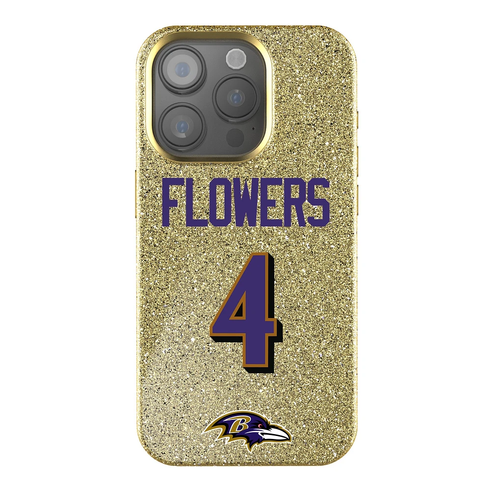 Keyscaper Zay Flowers Gold Baltimore Ravens Bling iPhone Case