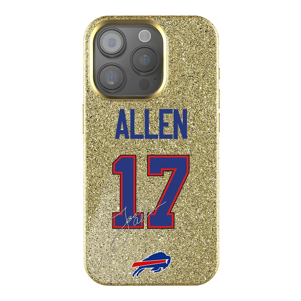 Keyscaper Josh Allen Gold Buffalo Bills Bling iPhone Case