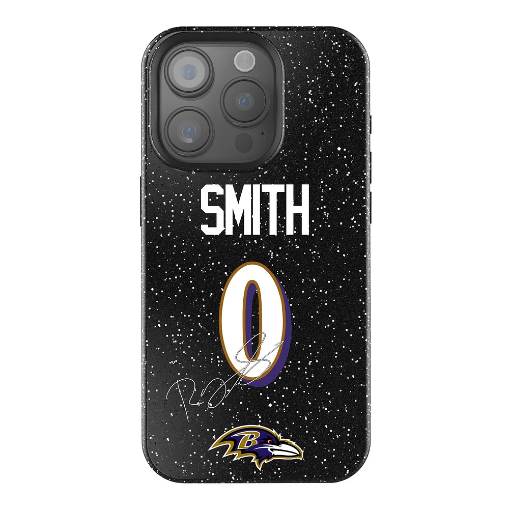 Keyscaper Roquan Smith Black Baltimore Ravens Bling iPhone Case
