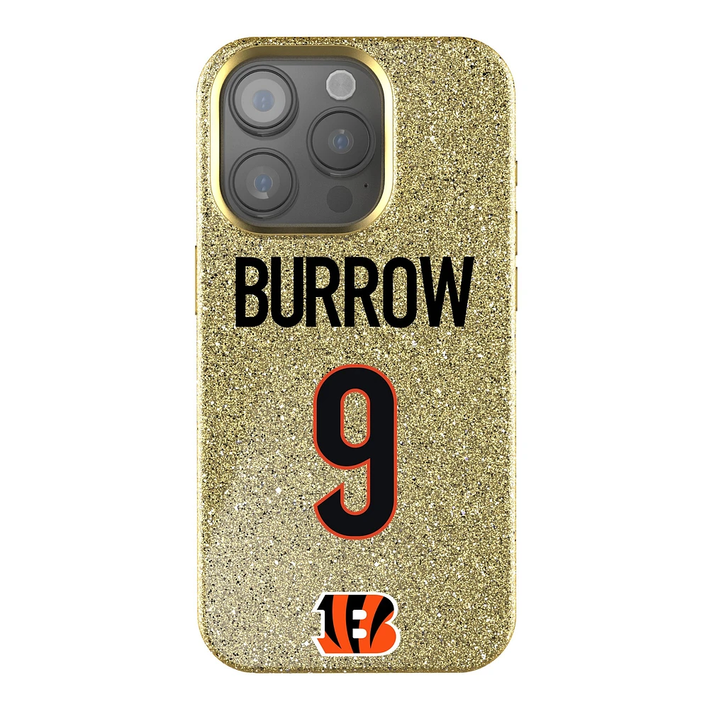 Keyscaper Joe Burrow Gold Cincinnati Bengals Bling iPhone Case