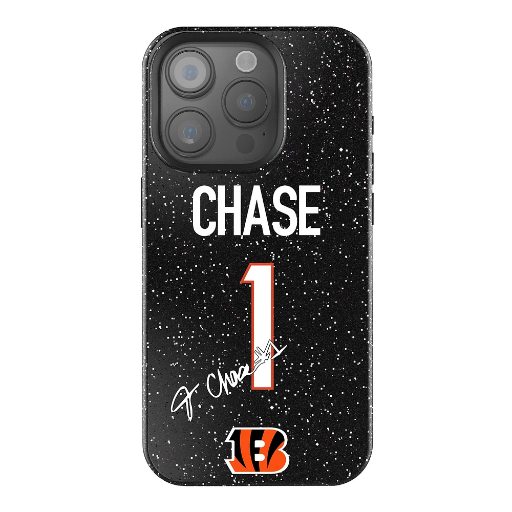 Keyscaper Ja'Marr Chase Black Cincinnati Bengals Bling iPhone Case