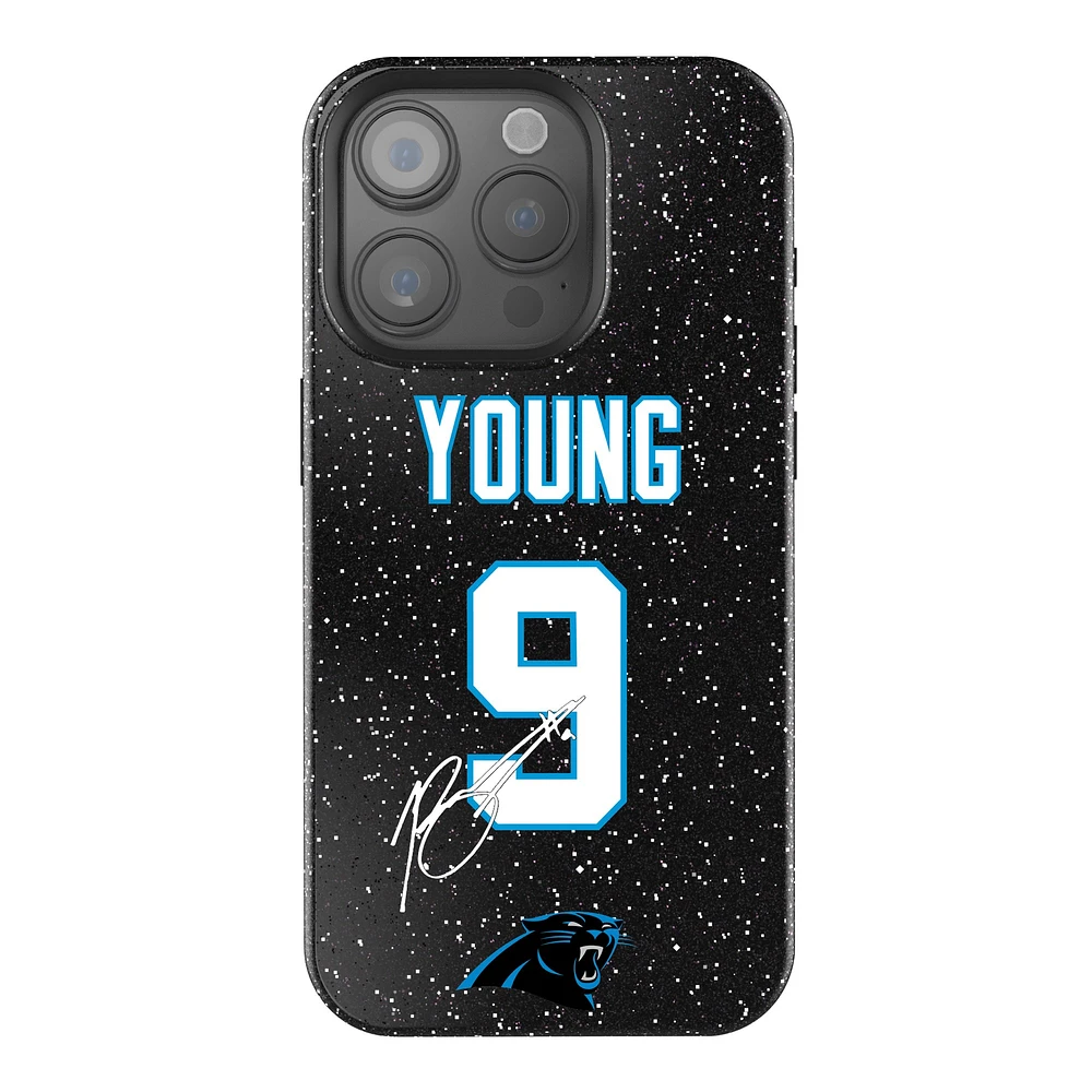 Keyscaper Bryce Young Black Carolina Panthers Bling iPhone Case