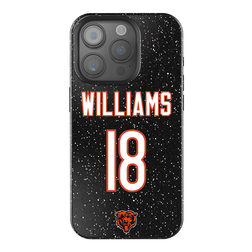 Keyscaper Caleb Williams Black Chicago Bears Bling iPhone Case