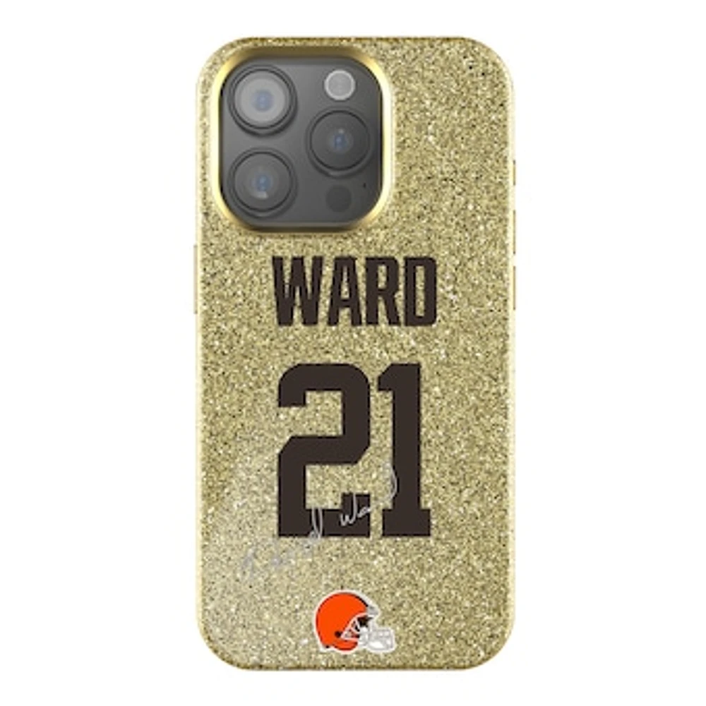 Keyscaper Denzel Ward Gold Cleveland Browns Bling iPhone Case