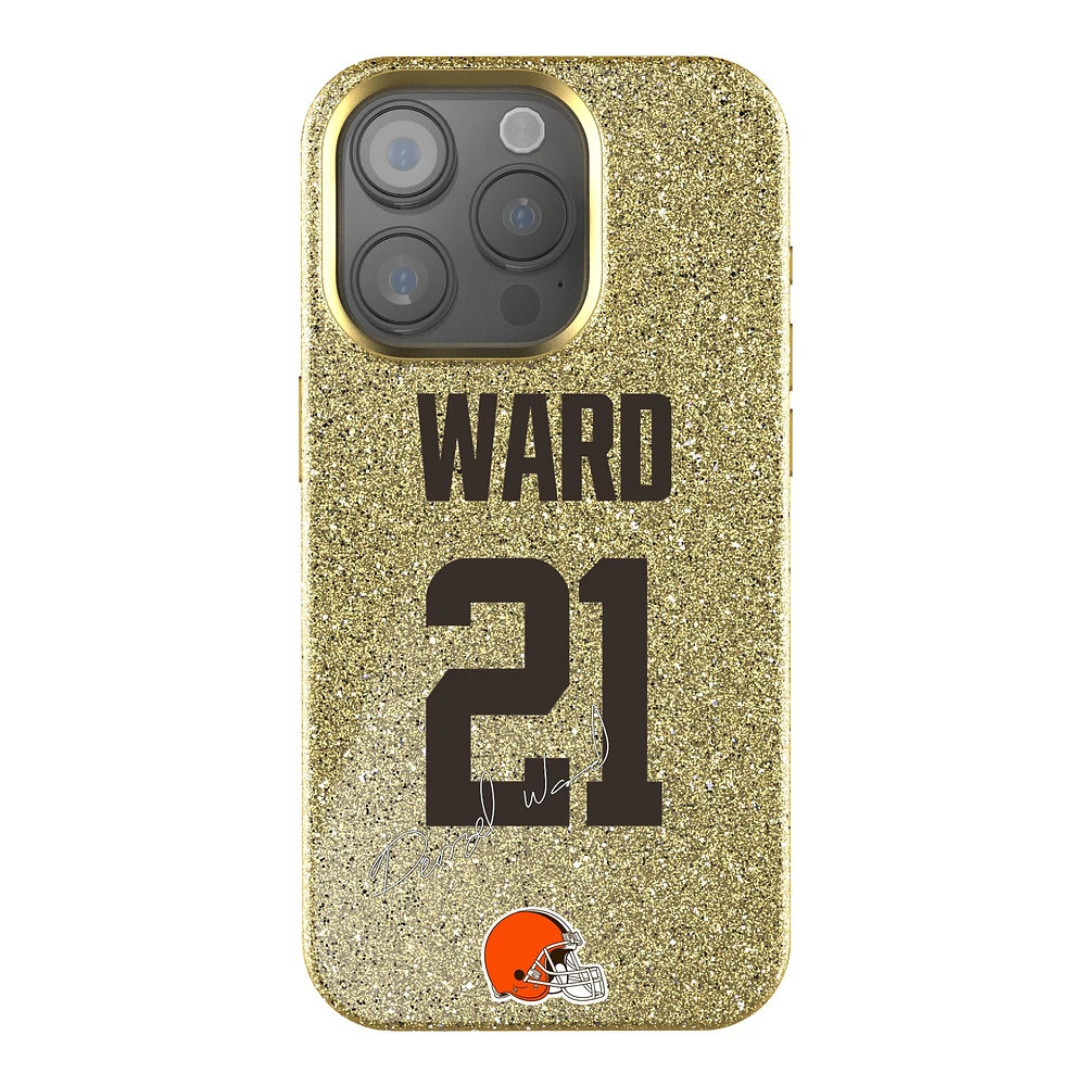 Keyscaper Denzel Ward Gold Cleveland Browns Bling iPhone Case