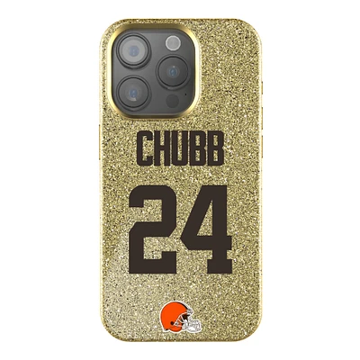 Keyscaper Nick Chubb Gold Cleveland Browns Bling iPhone Case