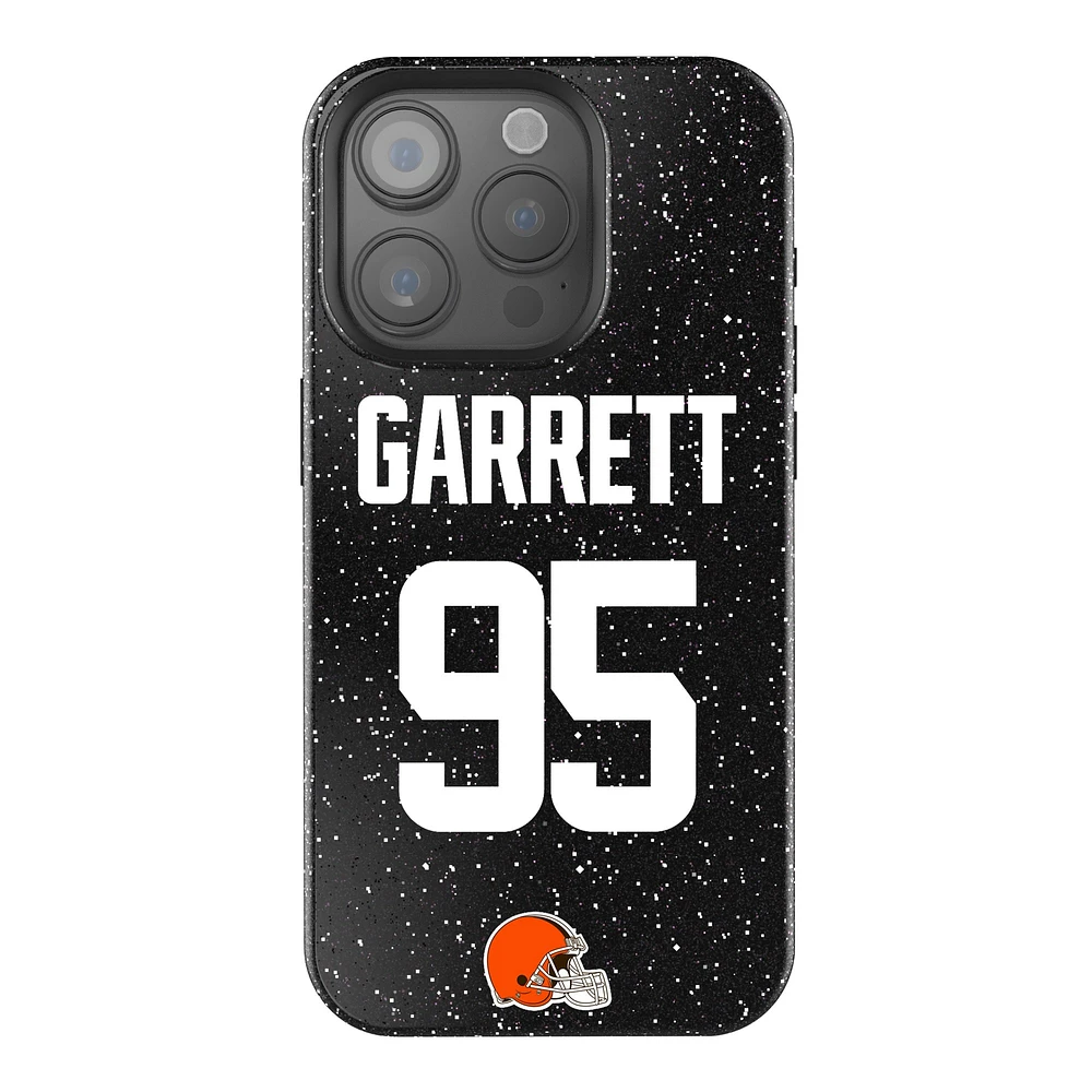 Keyscaper Myles Garrett Black Cleveland Browns Bling iPhone Case