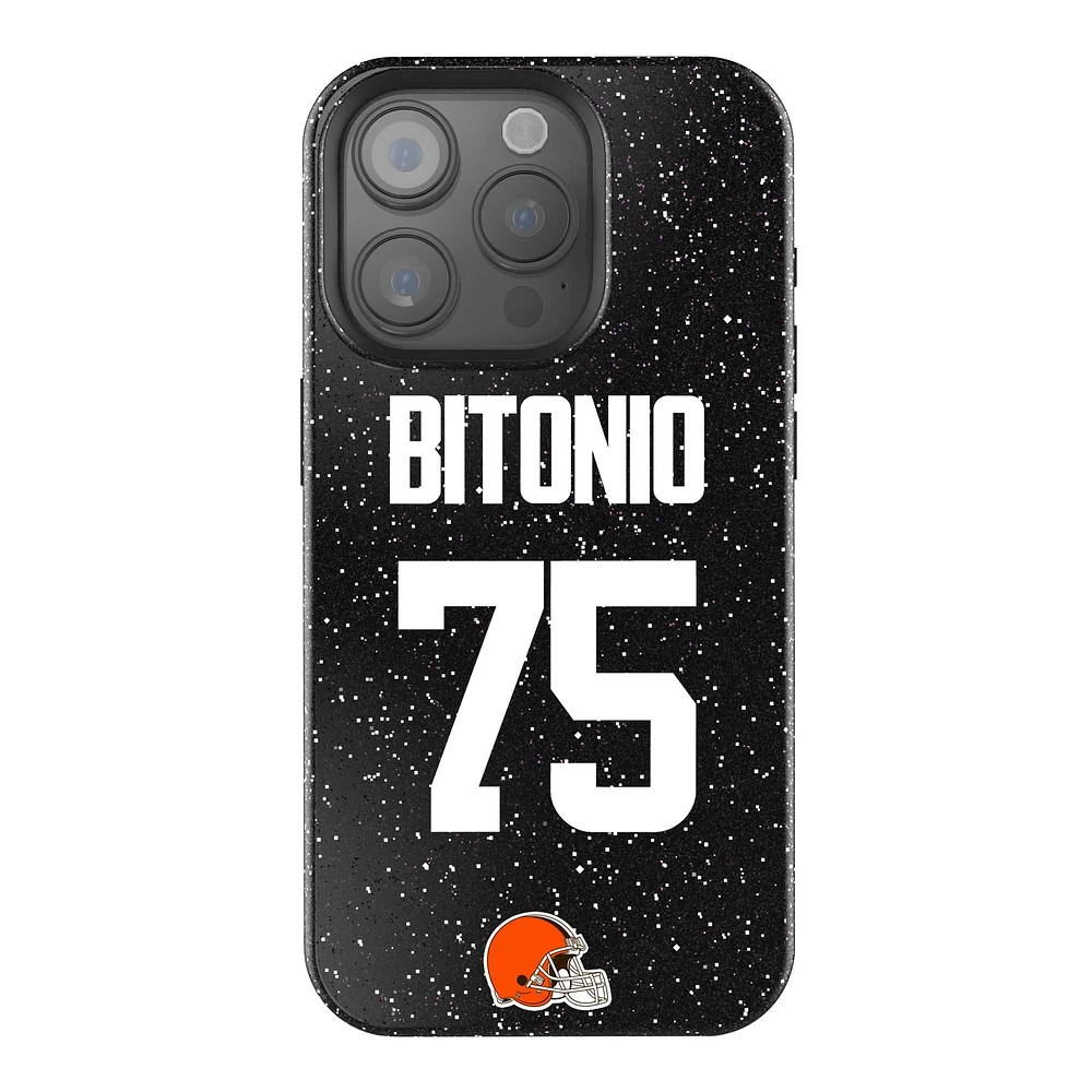 Keyscaper Joel Bitonio Black Cleveland Browns Bling iPhone Case