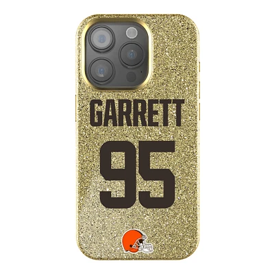 Keyscaper Myles Garrett Gold Cleveland Browns Bling iPhone Case