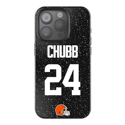 Keyscaper Nick Chubb Black Cleveland Browns Bling iPhone Case