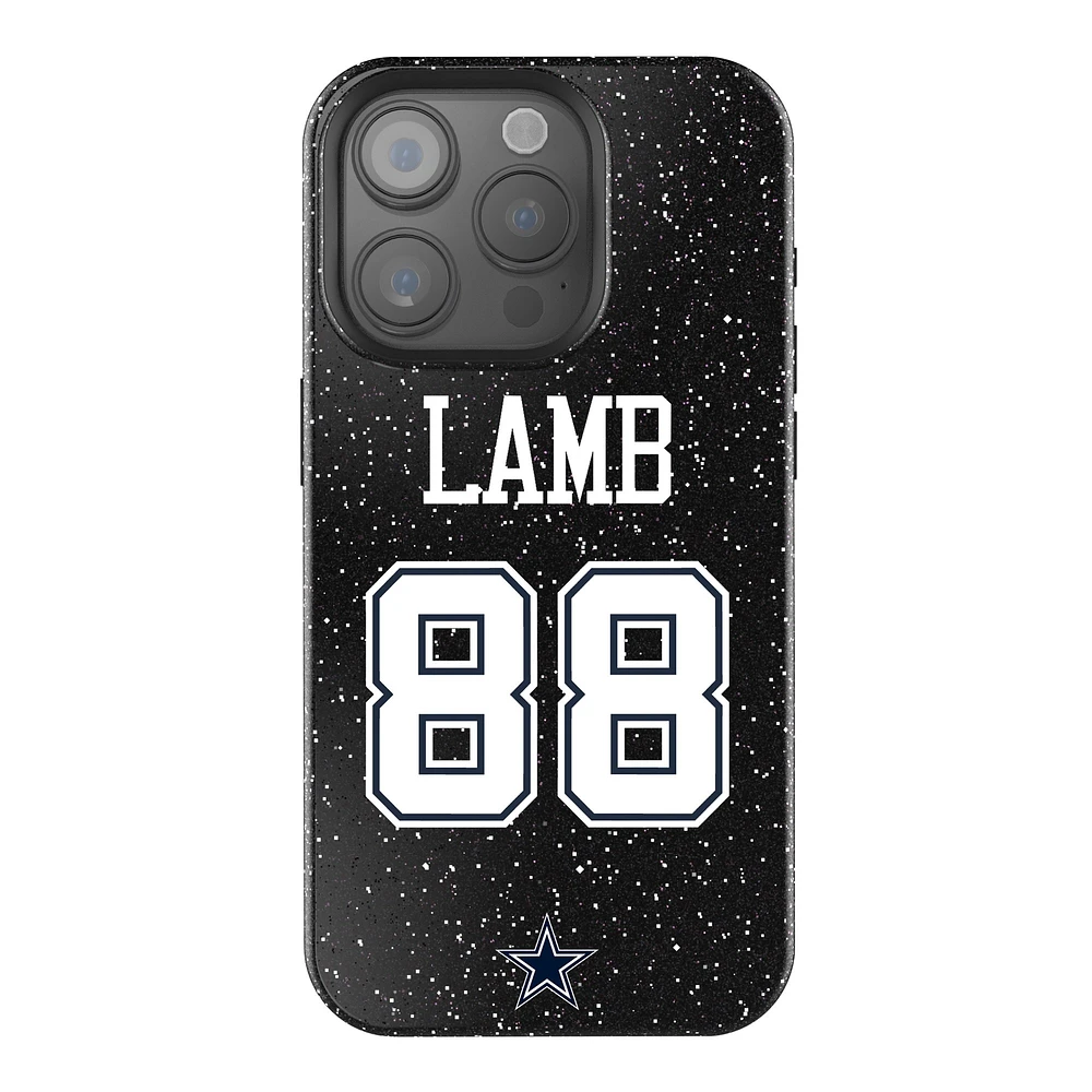 Keyscaper CeeDee Lamb Black Dallas Cowboys Bling iPhone Case