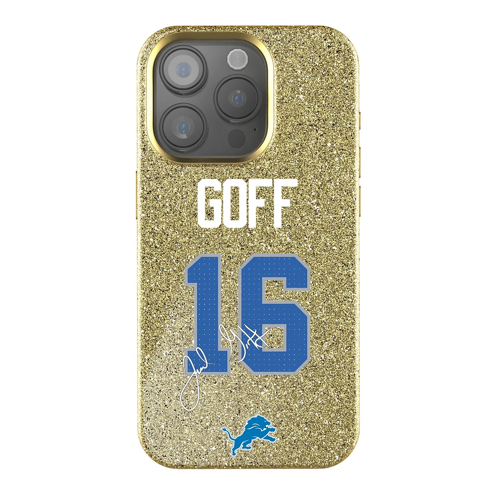 Keyscaper Jared Goff Gold Detroit Lions Bling iPhone Case