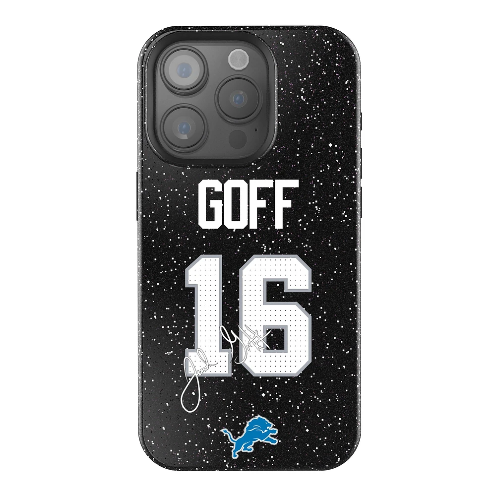 Keyscaper Jared Goff Black Detroit Lions Bling iPhone Case