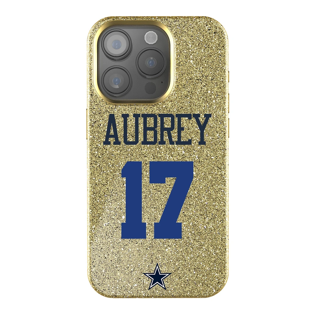 Keyscaper Brandon Aubrey Gold Dallas Cowboys Bling iPhone Case