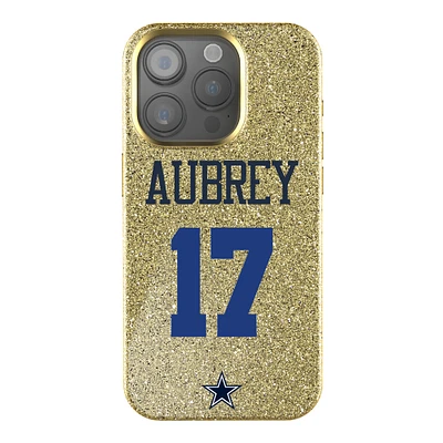 Keyscaper Brandon Aubrey Gold Dallas Cowboys Bling iPhone Case