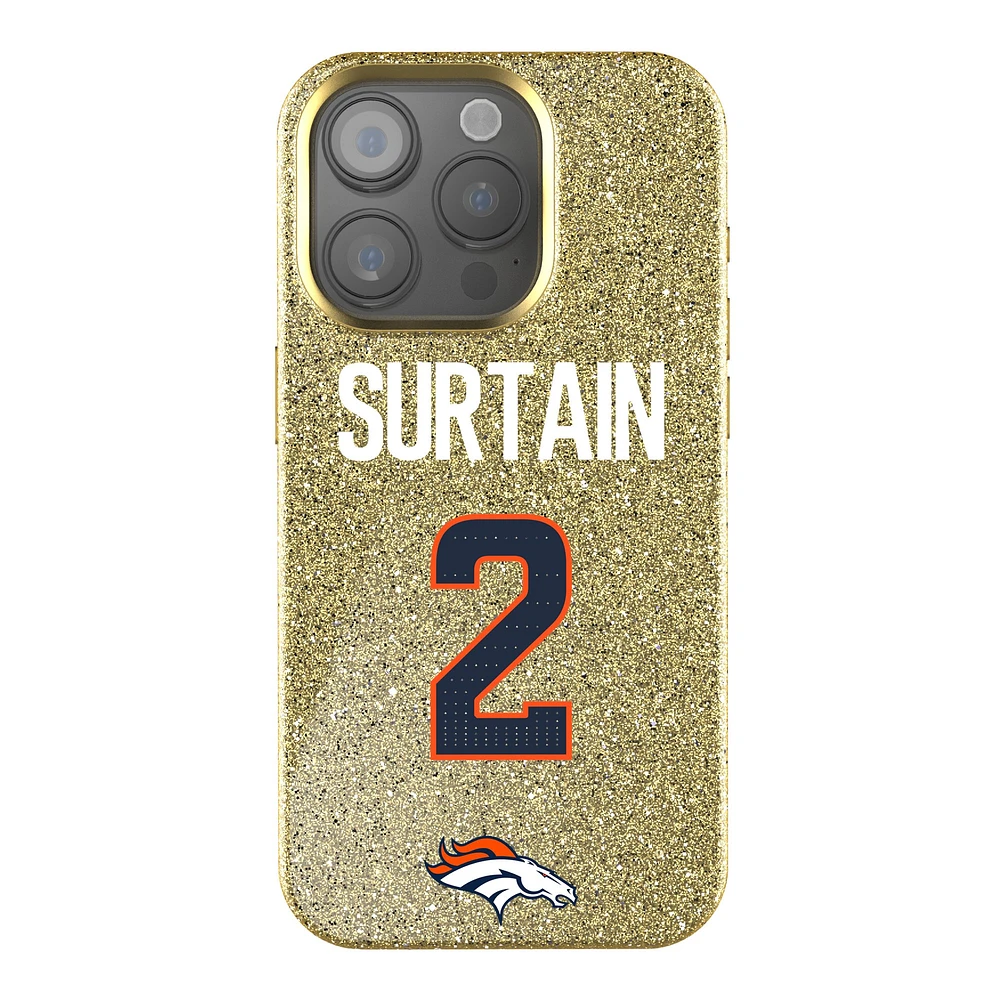 Keyscaper Patrick Surtain Gold Denver Broncos Bling iPhone Case