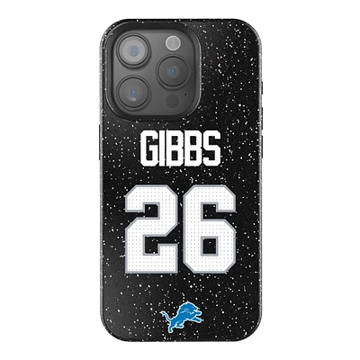 Keyscaper Jahmyr Gibbs Black Detroit Lions Bling iPhone Case