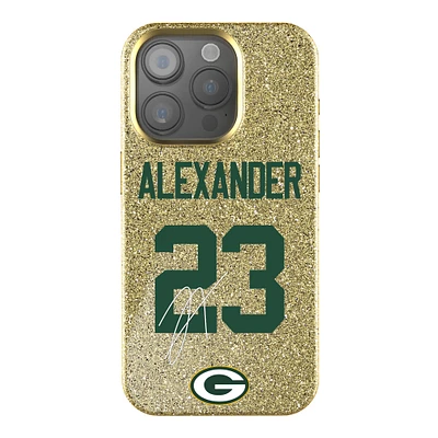Keyscaper Jaire Alexander Gold Green Bay Packers Bling iPhone Case