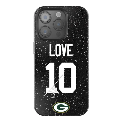 Keyscaper Jordan Love Black Green Bay Packers Bling iPhone Case