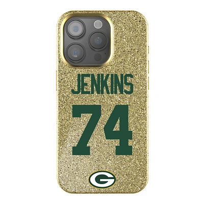 Keyscaper Elgton Jenkins Gold Green Bay Packers Bling iPhone Case