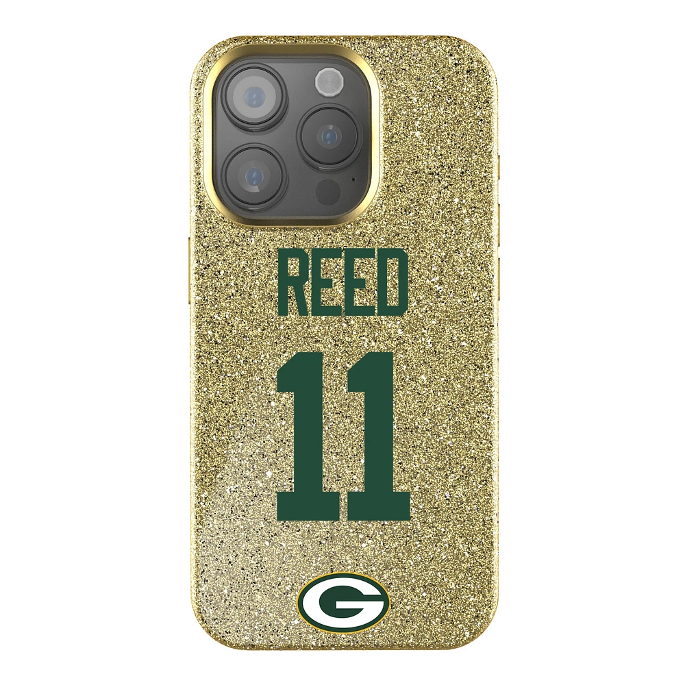 Keyscaper Jayden Reed Gold Green Bay Packers Bling iPhone Case