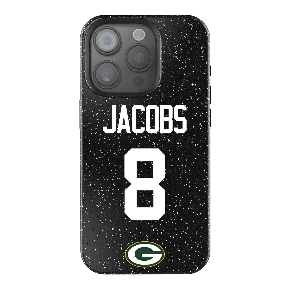 Keyscaper Josh Jacobs Black Green Bay Packers Bling iPhone Case