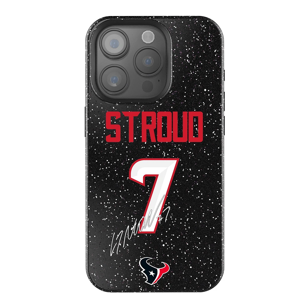 Keyscaper C.J. Stroud Black Houston Texans Bling iPhone Case