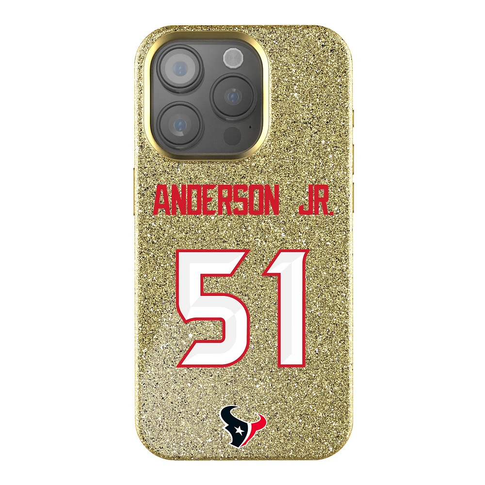 Keyscaper Will Anderson Jr. Gold Houston Texans Bling iPhone Case