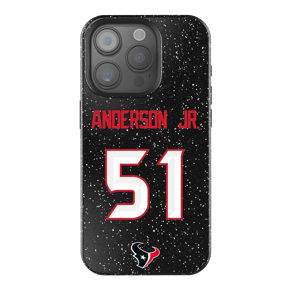 Keyscaper Will Anderson Jr. Black Houston Texans Bling iPhone Case