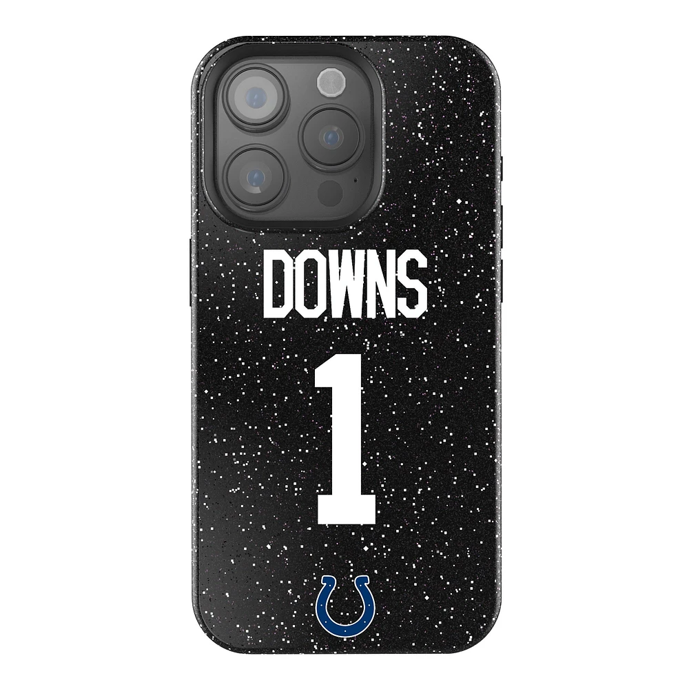 Keyscaper Josh Downs Black Indianapolis Colts Bling iPhone Case