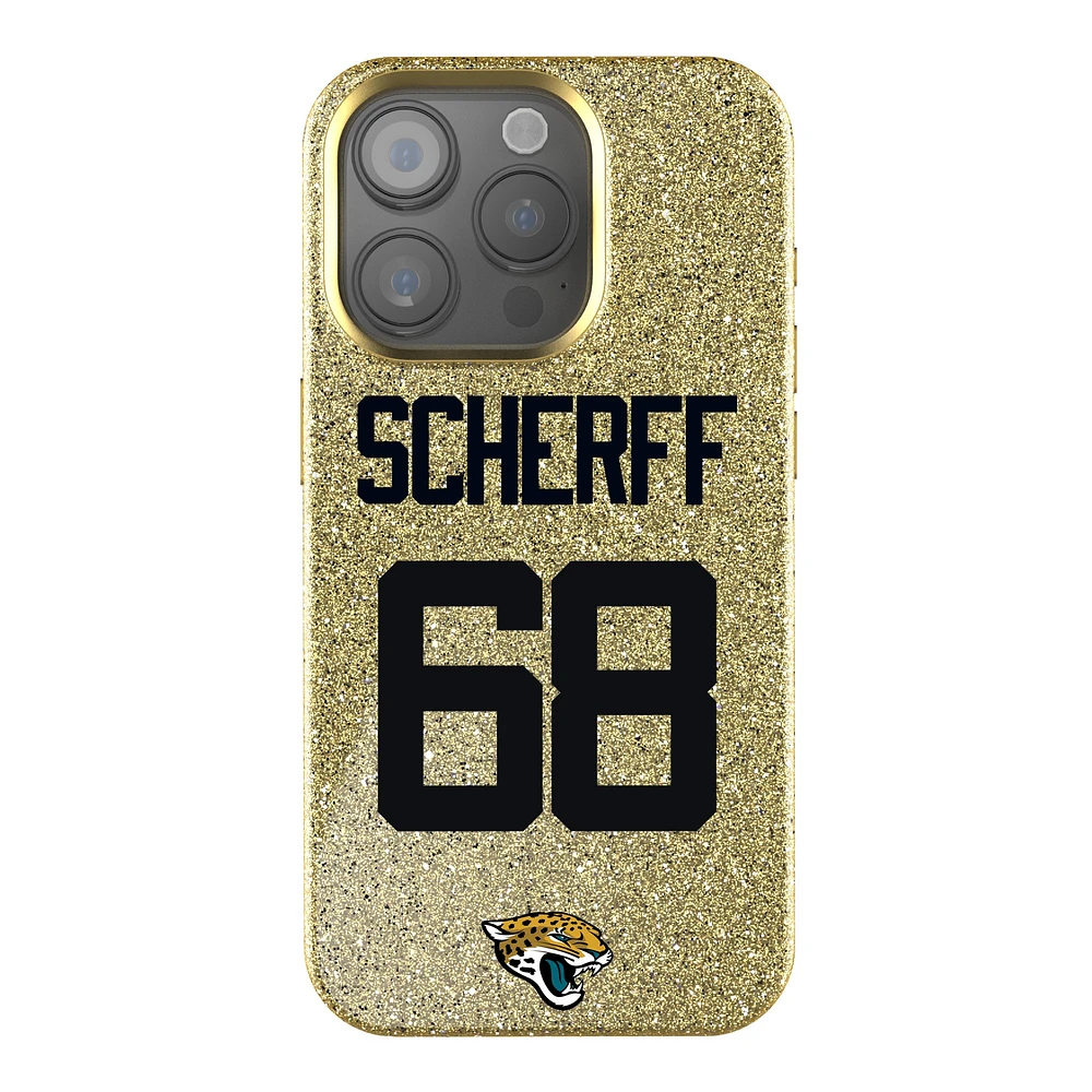 Keyscaper Brandon Scherff Gold Jacksonville Jaguars Bling iPhone Case