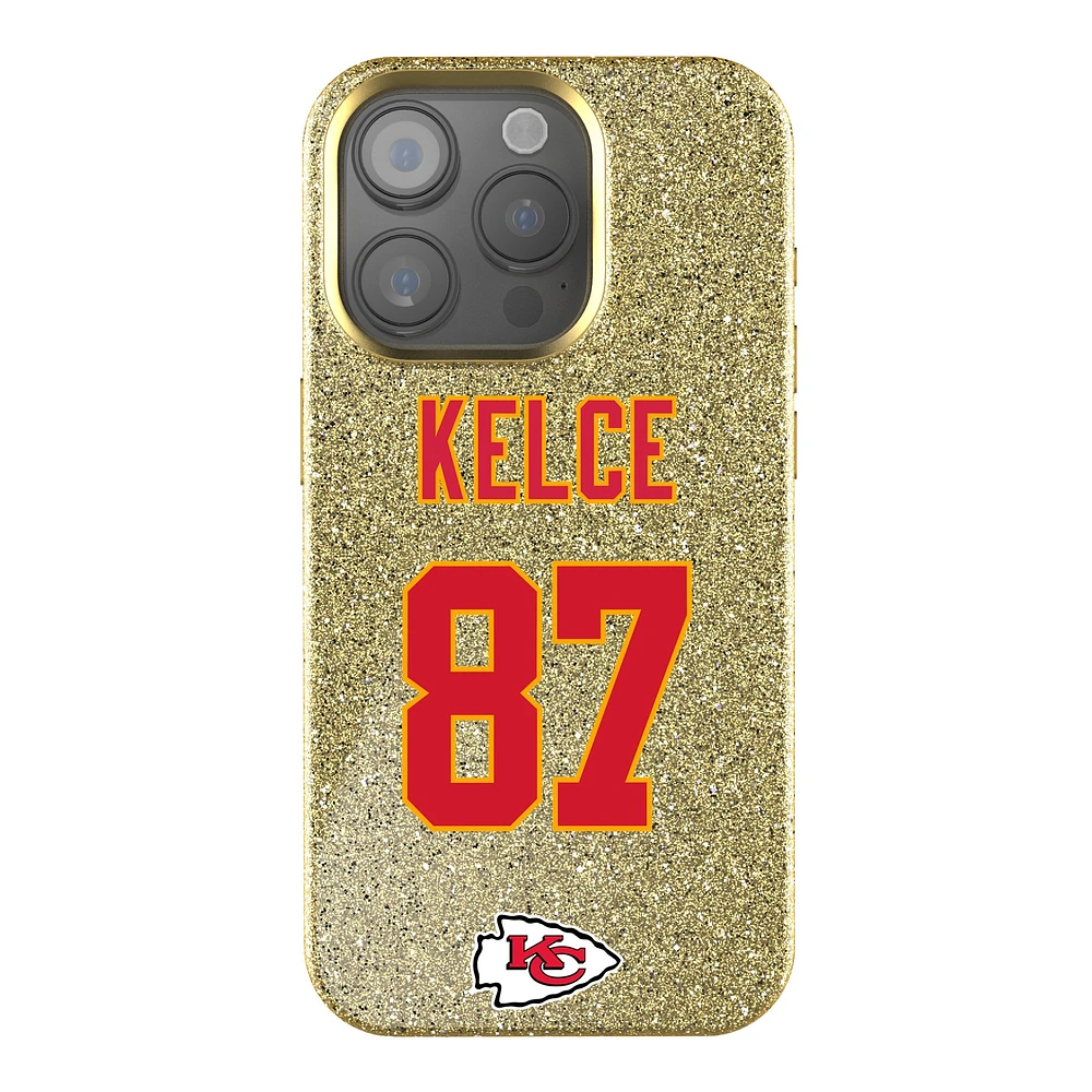 Keyscaper Travis Kelce Gold Kansas City Chiefs Bling iPhone Case