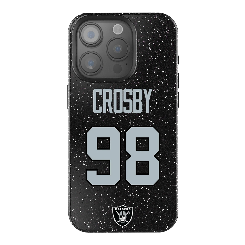 Keyscaper Maxx Crosby Black Las Vegas Raiders Bling iPhone Case