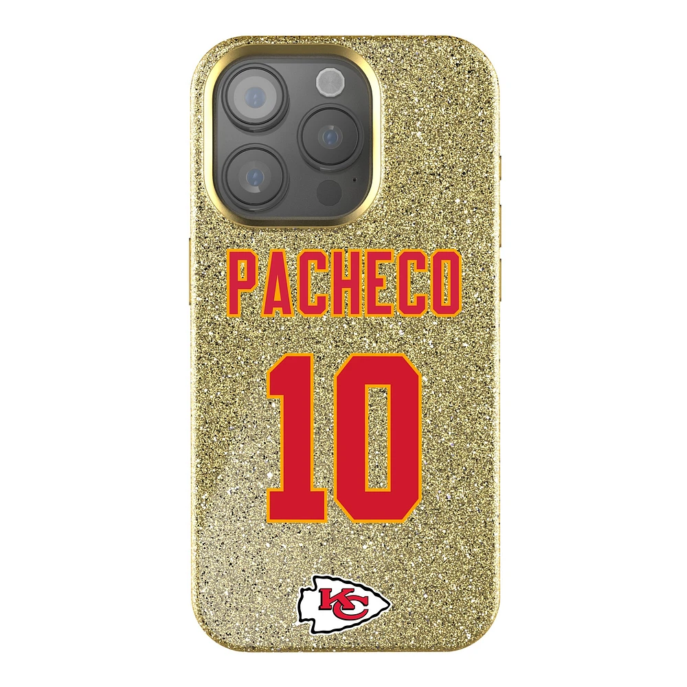 Keyscaper Isiah Pacheco Gold Kansas City Chiefs Bling iPhone Case