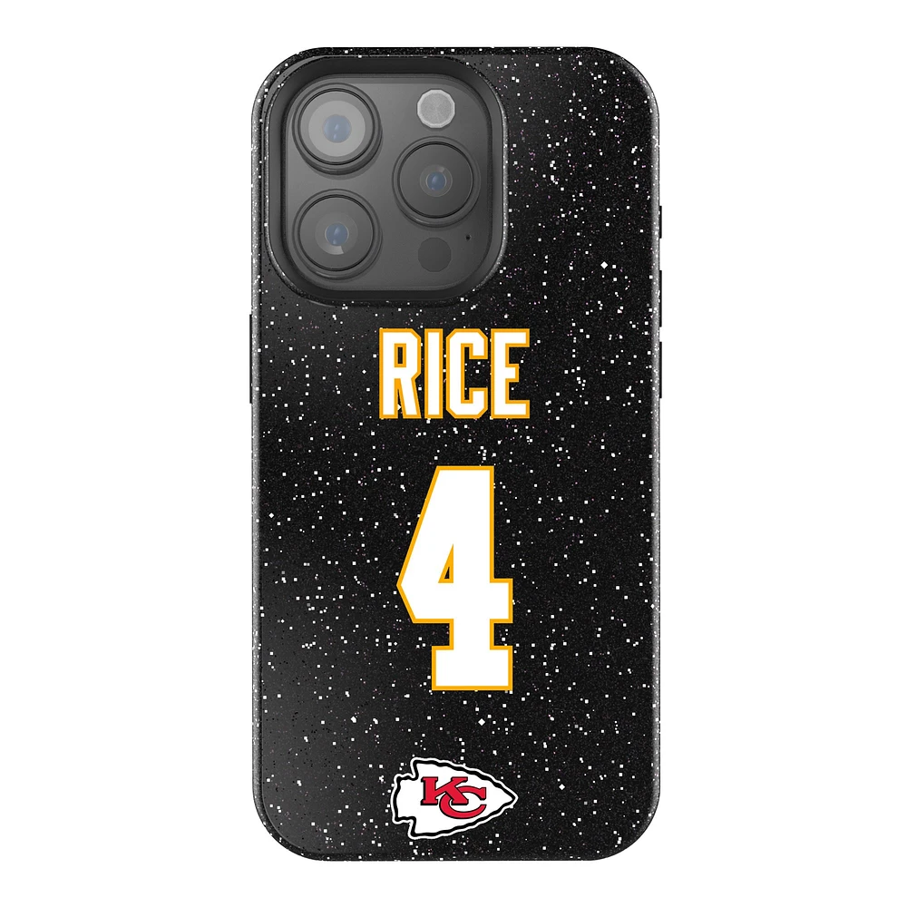 Keyscaper Rashee Rice Black Kansas City Chiefs Bling iPhone Case