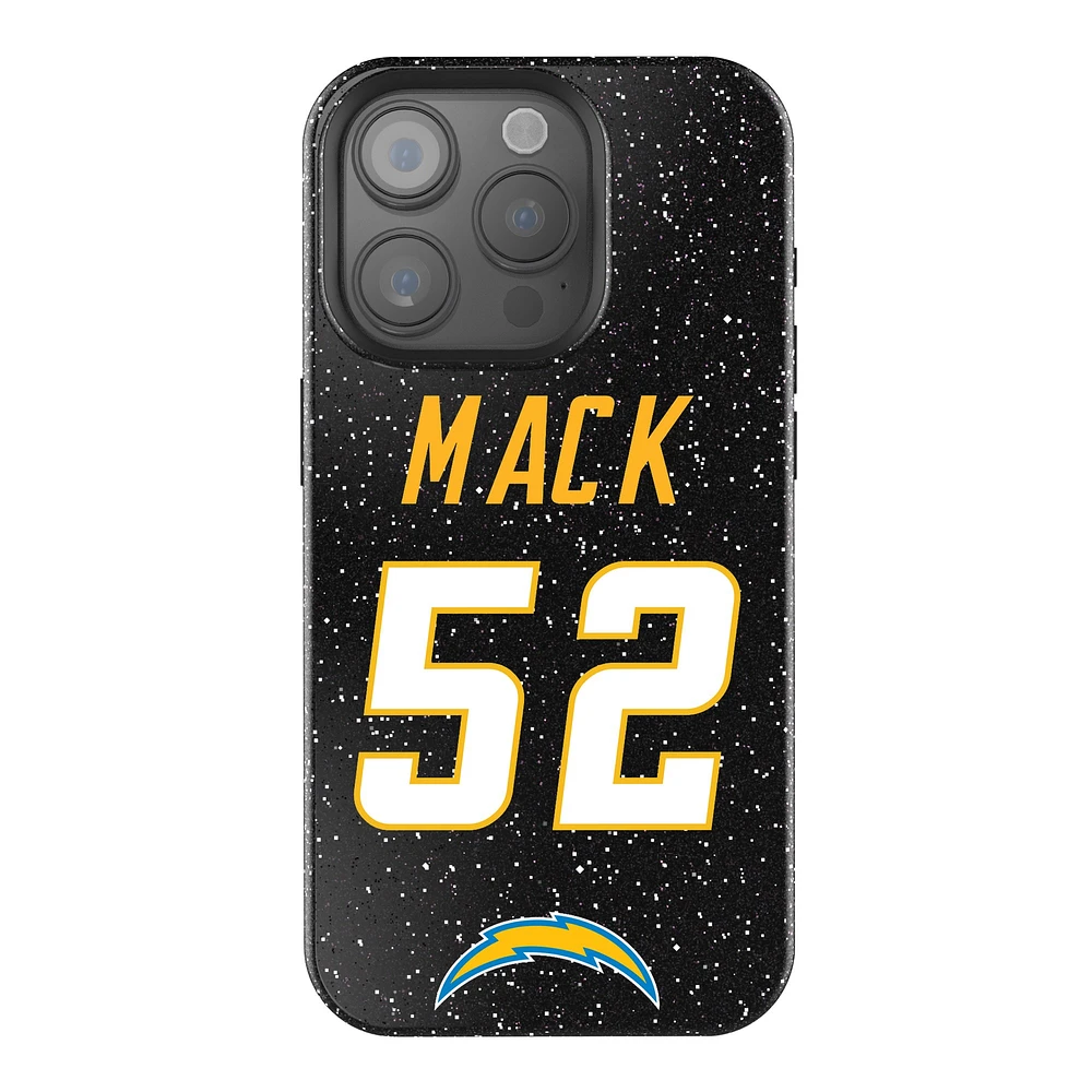 Keyscaper Khalil Mack Black Los Angeles Chargers Bling iPhone Case